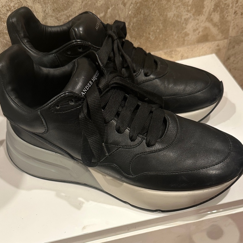 Alexander McQueen Black and White Men's Sneakers